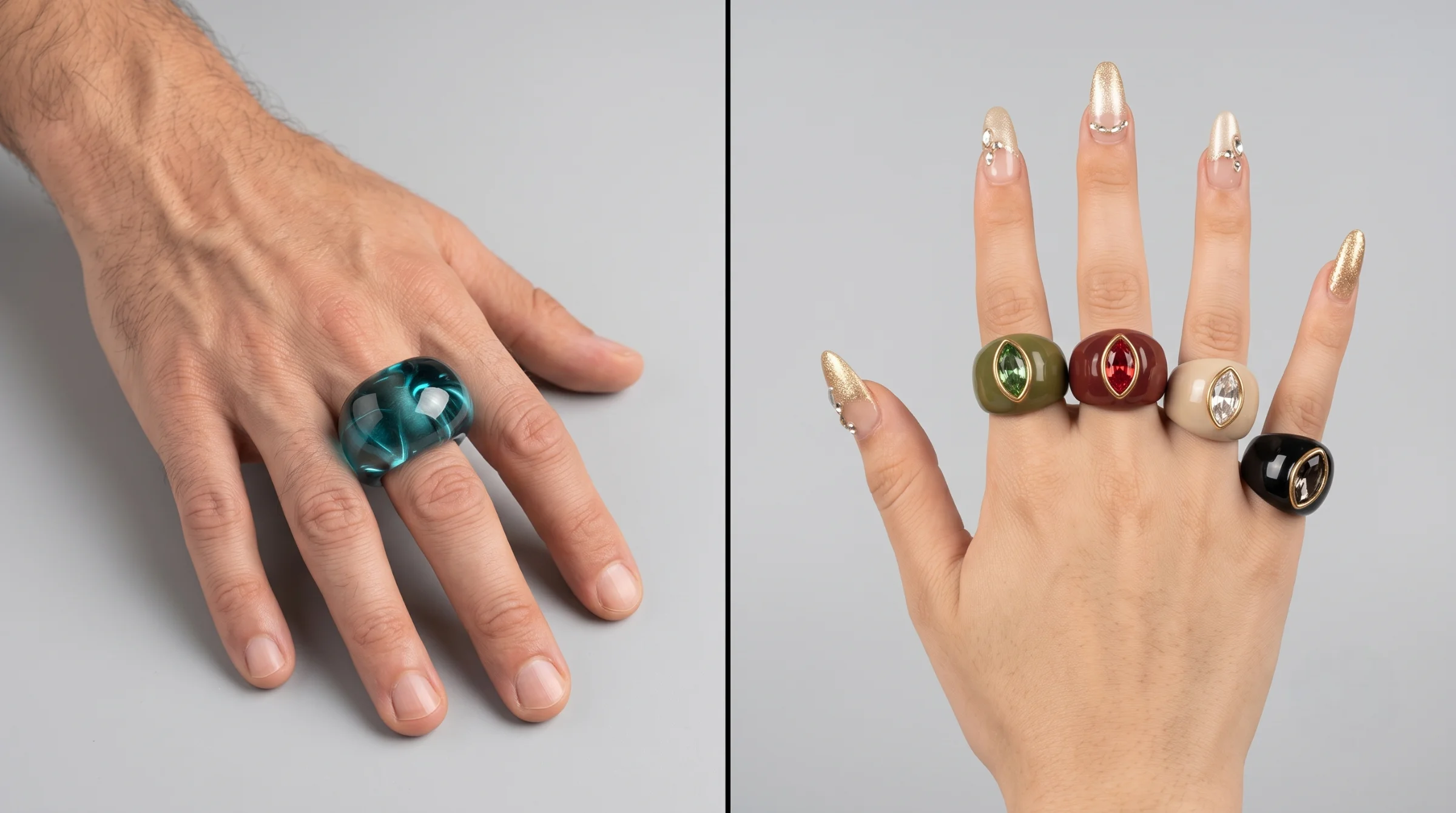 Chunky Resin Rings