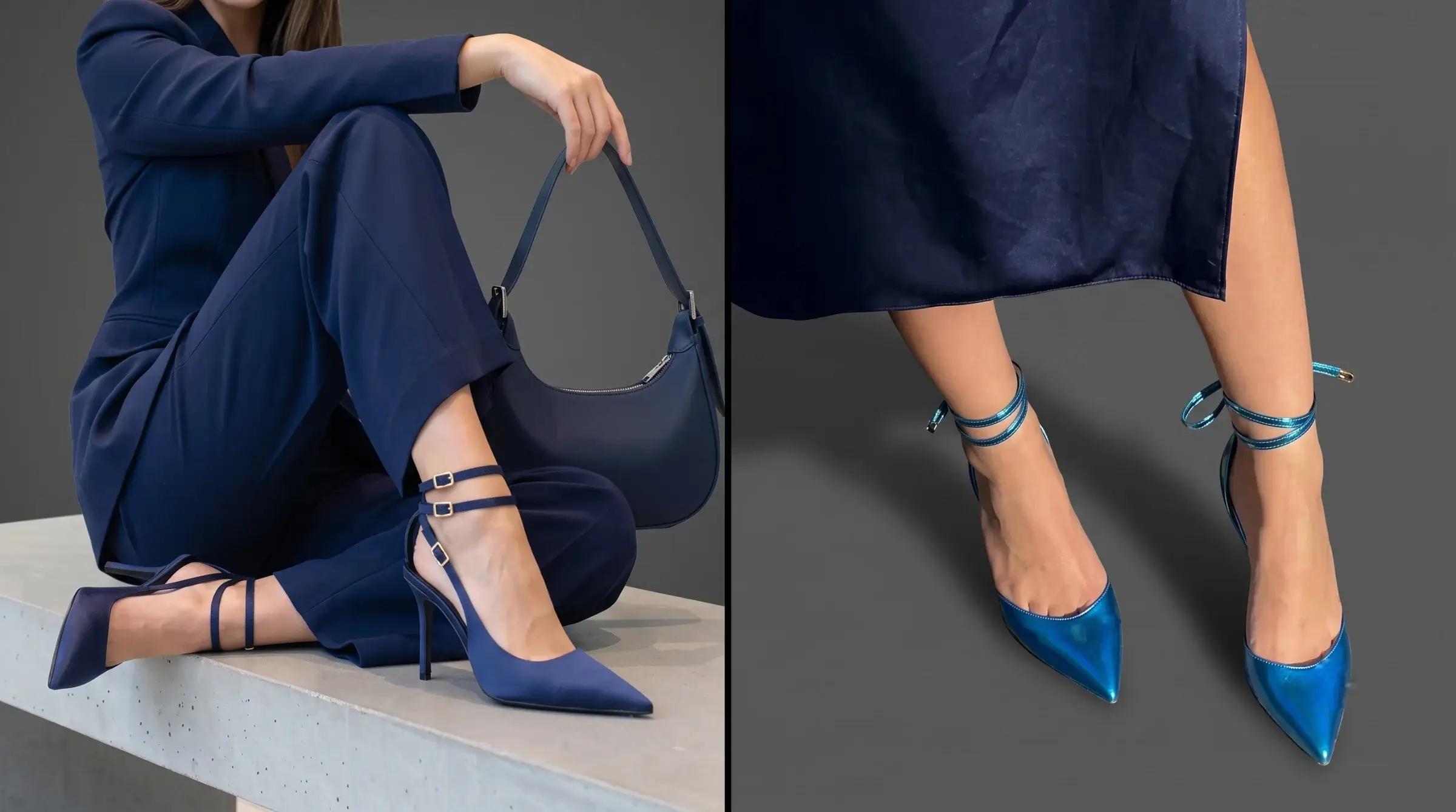 Navy or Metallic Blue shoes