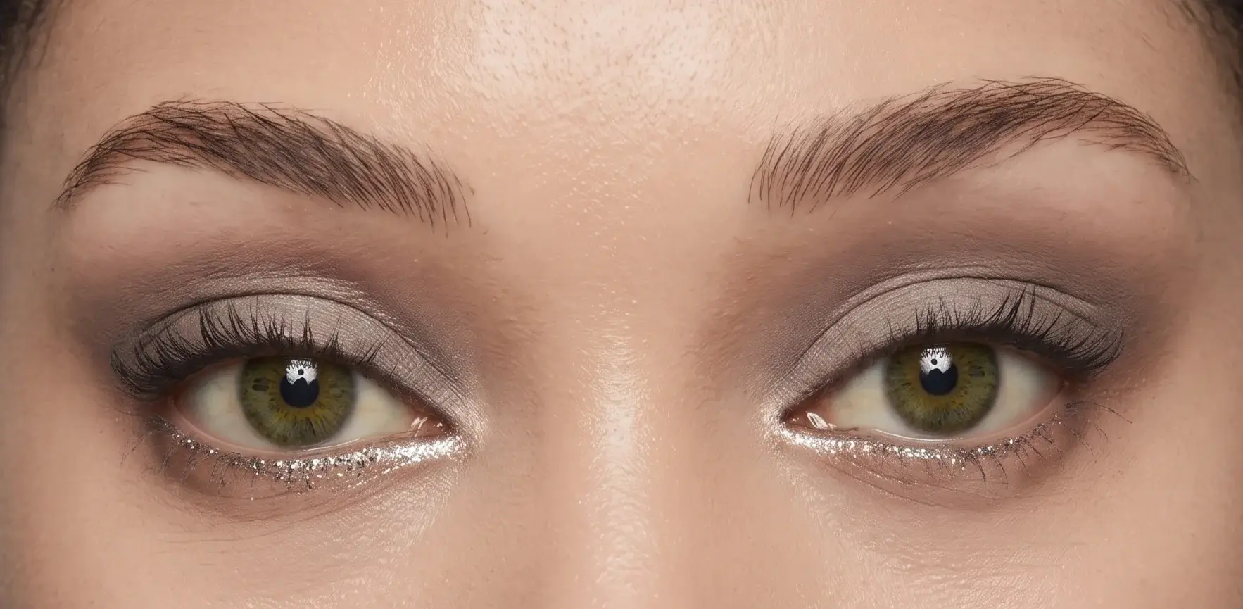 Taupe Eyeshadow with green eyes