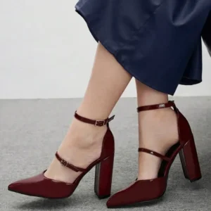burgundy shoes